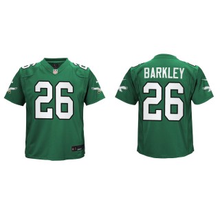 Youth Saquon Barkley Eagles Kelly Green Alternate Game Jersey