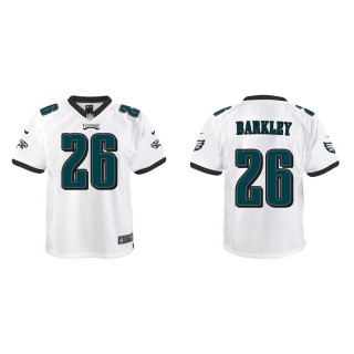 Youth Saquon Barkley Eagles White Game Jersey