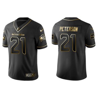 Men's Seattle Seahawks Adrian Peterson Black Golden Edition Jersey
