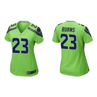 Women Artie Burns Seahawks Neon Green Game Jersey