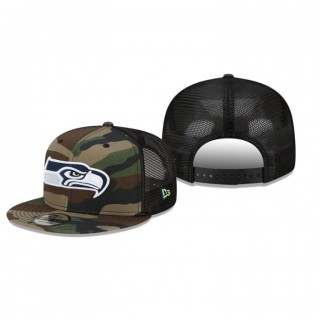 Seattle Seahawks Camo Woodland Trucker 2.0 9FIFTY Snapback Hat