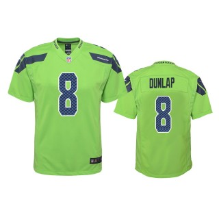 Seattle Seahawks Carlos Dunlap Green Color Rush Game Jersey