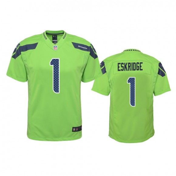 Seattle Seahawks D'Wayne Eskridge Green Color Rush Game Jersey