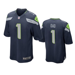 Seattle Seahawks Dad College Navy 2021 Fathers Day Game Jersey