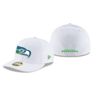 Seattle Seahawks White Omaha Historic Logo Low Profile 59FIFTY Hat