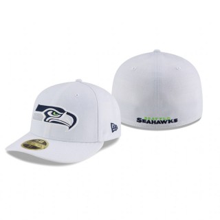 Seattle Seahawks White Omaha Low Profile 59FIFTY Hat