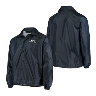 Seattle Seahawks College Navy Coaches Classic Raglan Full-Snap Windbreaker Jacket