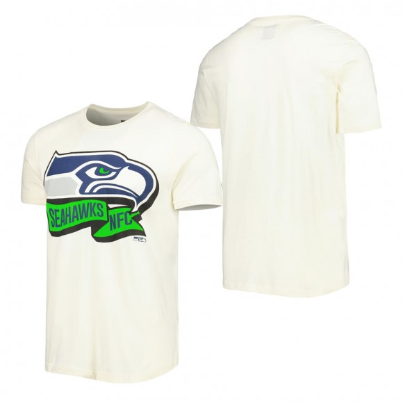 Men's Seattle Seahawks Cream Sideline Chrome T-Shirt