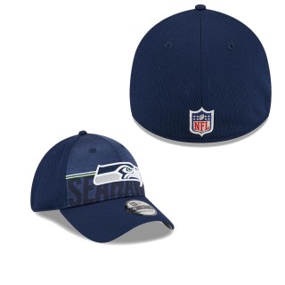 Men's Seattle Seahawks Navy 2023 NFL Training Camp 39THIRTY Flex Fit Hat