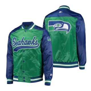 Seattle Seahawks Starter Neon Green The Tradition II Full-Snap Jacket