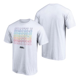 Men's Seattle Seahawks White Fanatics Branded City Pride T-Shirt