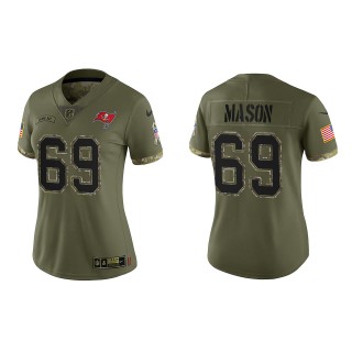 Shaq Mason Women's Tampa Bay Buccaneers Olive 2022 Salute To Service Limited Jersey