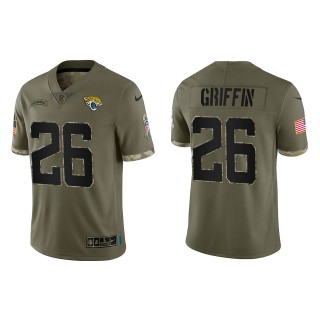 Shaquill Griffin Jacksonville Jaguars Olive 2022 Salute To Service Limited Jersey