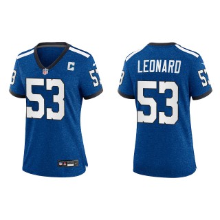Shaquille Leonard Women Indianapolis Colts Royal Indiana Nights Game Jersey