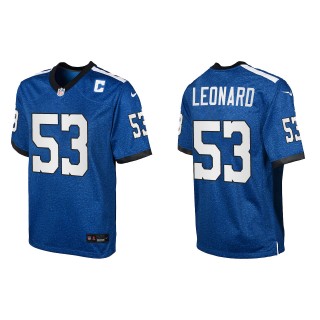 Shaquille Leonard Youth Indianapolis Colts Royal Indiana Nights Game Jersey