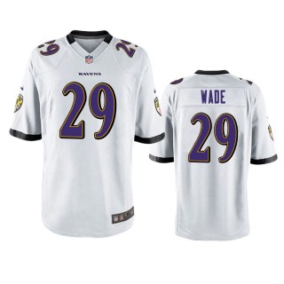 Baltimore Ravens Shaun Wade White Game Jersey