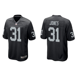 Men's Las Vegas Raiders Sidney Jones Black Game Jersey
