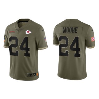 Skyy Moore Kansas City Chiefs Olive 2022 Salute To Service Limited Jersey