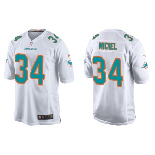 Men's Miami Dolphins Sony Michel White Game Jersey