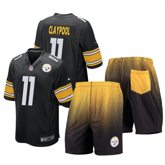 Pittsburgh Steelers Chase Claypool Black Game Shorts Jersey