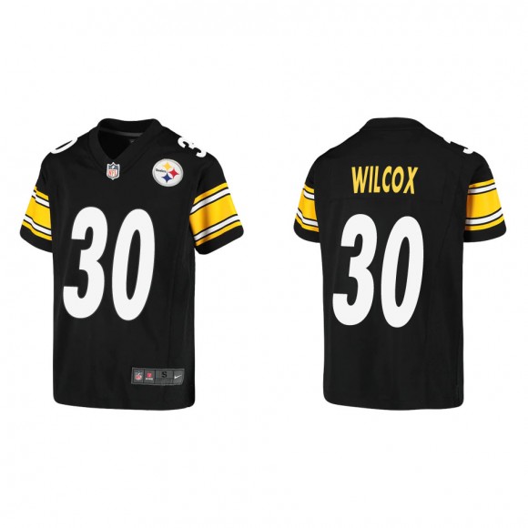 Youth Chris Wilcox Steelers Black Game Jersey