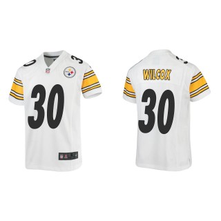 Youth Chris Wilcox Steelers White Game Jersey