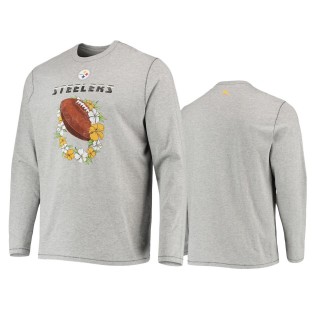Pittsburgh Steelers Heathered Gray Sport Lei Pass Long Sleeve T-Shirt
