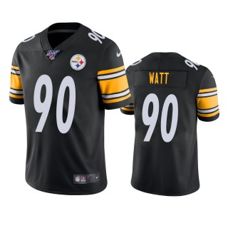Pittsburgh Steelers T.J. Watt Black 100th Season Vapor Limited Jersey