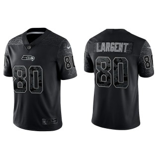 Steve Largent Seattle Seahawks Black Reflective Limited Jersey