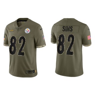 Steven Sims Pittsburgh Steelers Olive 2022 Salute To Service Limited Jersey