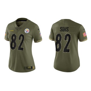 Steven Sims Women's Pittsburgh Steelers Olive 2022 Salute To Service Limited Jersey
