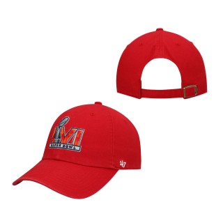 Men's Super Bowl LVI 47 Red Clean Up Adjustable Hat