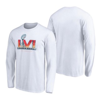 Men's Super Bowl LVI White High Logo Long Sleeve T-Shirt