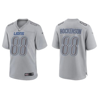 T.J. Hockenson Men's Detroit Lions Gray Atmosphere Fashion Game Jersey
