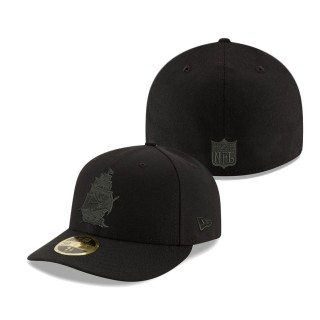 Tampa Bay Buccaneers Black Alternate Logo Black on Black Low Profile 59FIFTY II Fitted Hat