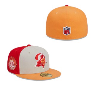 Tampa Bay Buccaneers Cream Orange 2023 Sideline Historic 59FIFTY Fitted Hat