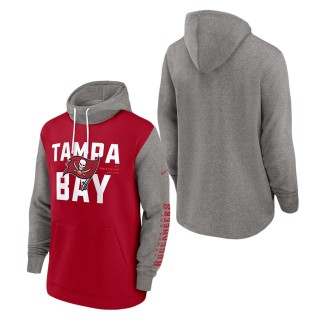 Tampa Bay Buccaneers Nike Red Fashion Color Block Pullover Hoodie