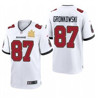 Rob Gronkowski Super Bowl LV Champions Jersey Buccaneers White Game
