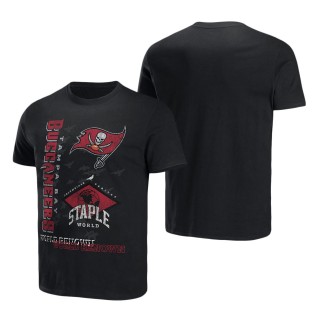 Men's Tampa Bay Buccaneers NFL x Staple Black World Renowned T-Shirt