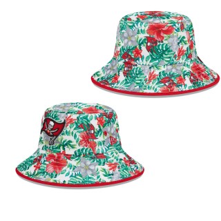 Tampa Bay Buccaneers White Botanical Bucket Hat