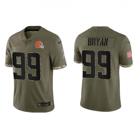 Taven Bryan Cleveland Browns Olive 2022 Salute To Service Limited Jersey