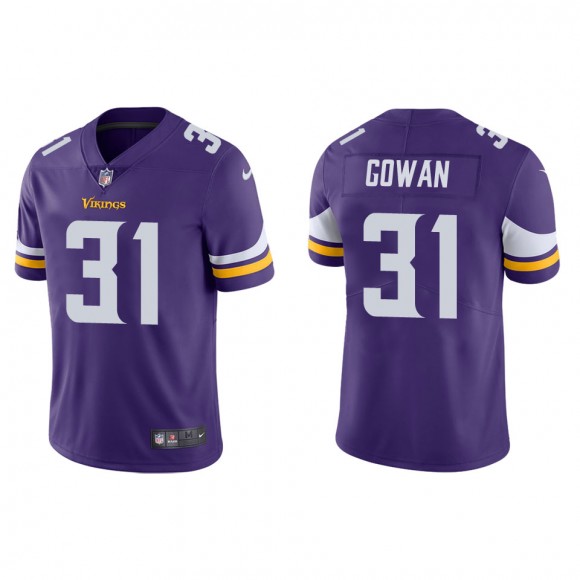 Men's Minnesota Vikings Tay Gowan Purple Vapor Limited Jersey