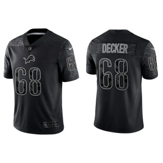 Taylor Decker Detroit Lions Black Reflective Limited Jersey