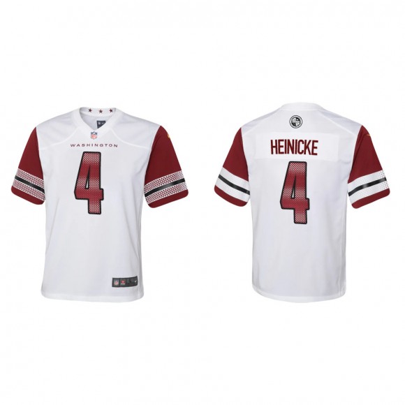 Taylor Heinicke Youth Washington Commanders White Game Jersey