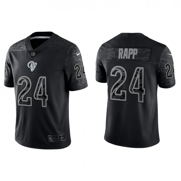 Taylor Rapp Los Angeles Rams Black Reflective Limited Jersey
