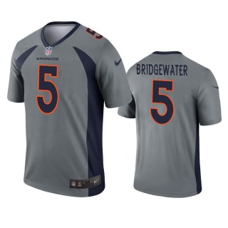 Denver Broncos Teddy Bridgewater Gray Inverted Legend Jersey