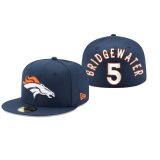 Denver Broncos Teddy Bridgewater Navy Omaha 59FIFTY Fitted Hat