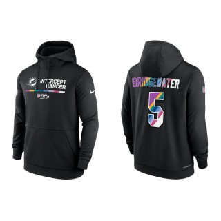 Teddy Bridgewater Miami Dolphins Black 2022 NFL Crucial Catch Therma Performance Pullover Hoodie