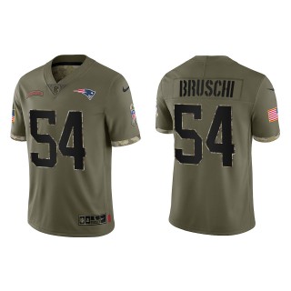 Tedy Bruschi New England Patriots Olive 2022 Salute To Service Limited Jersey