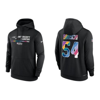 Tedy Bruschi New England Patriots Black 2022 NFL Crucial Catch Therma Performance Pullover Hoodie